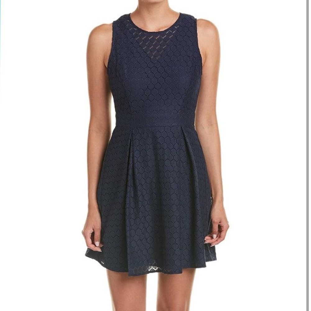 BCBGeneration Women's Overlay Dress Navy Size 0